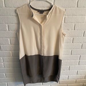 Vince Silk Color Block  Blouse